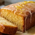 Moist lemon loaf with sweet lemon glaze drizzle fresh lemon zest and bright yellow cake interior